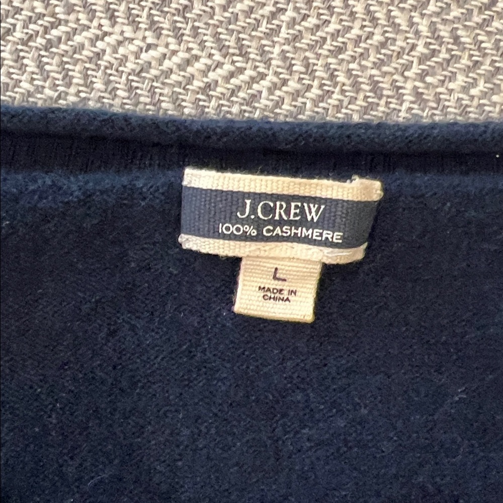 J. Crew Navy Cashmere Tee - Picture 3 of 4